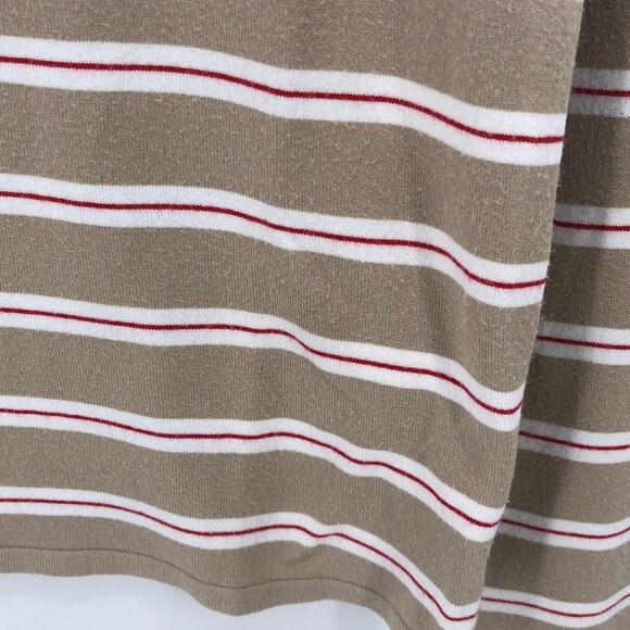 Weekend MaxMara Tan Red White Stripe Top Medium - Picture 10 of 10
